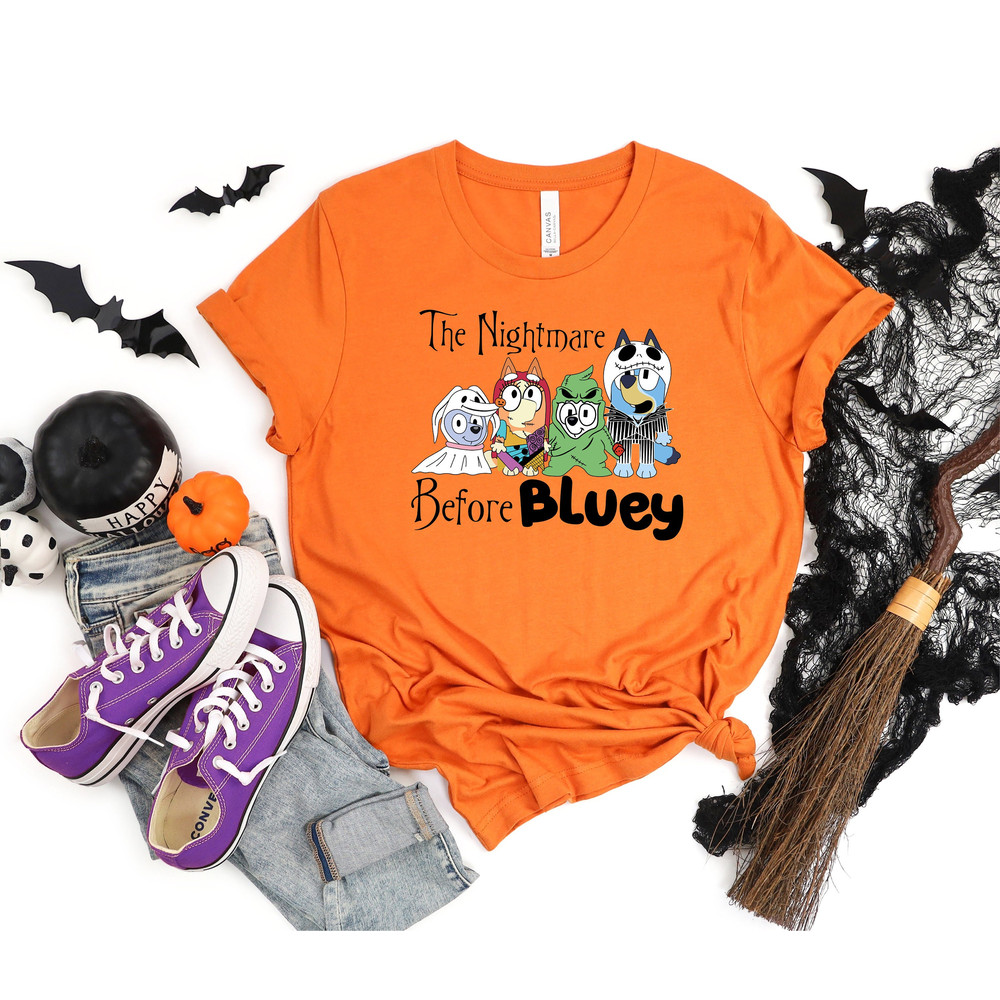 Halloween Bluey Shirt, Horror Halloween Shirt, The Nightmare Before Bluey Shirt, Bluey Halloween Costume, Bluey Shirt, Witches T shirt - 1.jpg