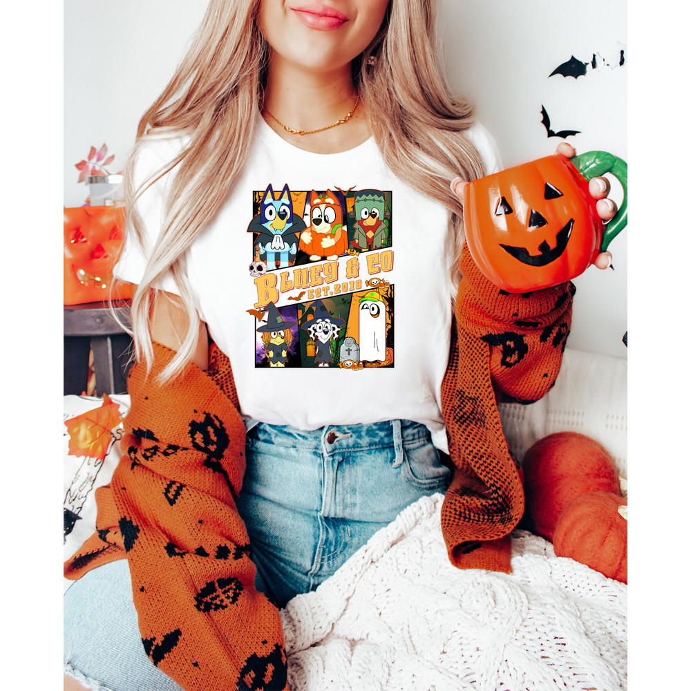Bluey Halloween Shirt, Bluey & Co Halloween Tee, Bluey Halloween Costume, Bluey Shirt, Witches T shirt, Horror Halloween Shirt - 3.jpg