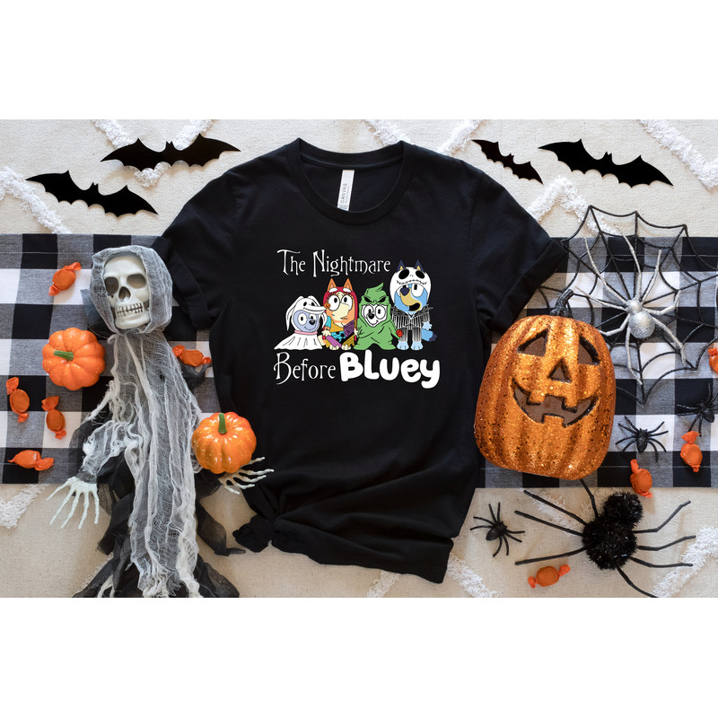 Halloween Bluey Shirt, Horror Halloween Shirt, The Nightmare Before Bluey Shirt, Bluey Halloween Costume, Bluey Shirt, Witches T shirt - 3.jpg