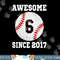 Kids 6th Birthday Baseball Player 6 Years Old Vintage Sports png,sublimation.jpg