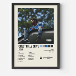 j. cole poster  2014 forest hills drive  j. cole playlist  album cover poster  album cover wall art  premium posters alb