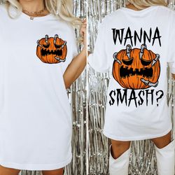 Comfort Colors,wanna Smash Halloweent Shirt,retro Halloween,halloweenc