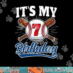 kids 7 years old baseball player 7th birthday party boy girl png,sublimation