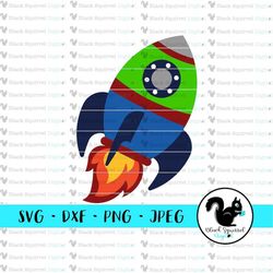 rocket ship, astronaut, space man, nasa, spaceship, outer space birthday svg, clipart print and cut file, digital downlo
