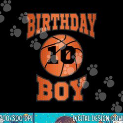 kids 10th 10 ten years old happy birthday boy basketball t shirt copy