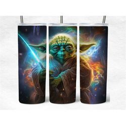star wars skinny tumbler png, yoda sublimation tumbler wrap, star wars 20 oz stained tumbler wrap, digital download