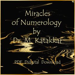 Miracles of Numerology by Dr. M. Katakkar, PDF, Instant Download