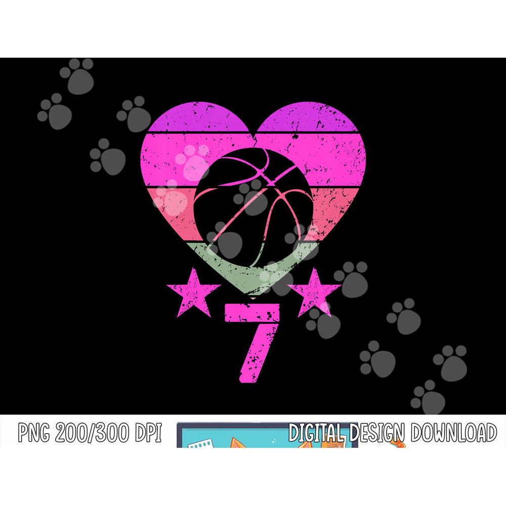 Kids Basketball Birthday 7 Year Old Boy Girl Seventh 7th Birthday png, sublimation copy.jpg