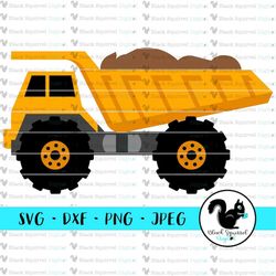 Dump Truck SVG, Construction Vehicle Party, Under Construction Baby Shower Clipart, Print and Cut File, Stencil, Silhoue