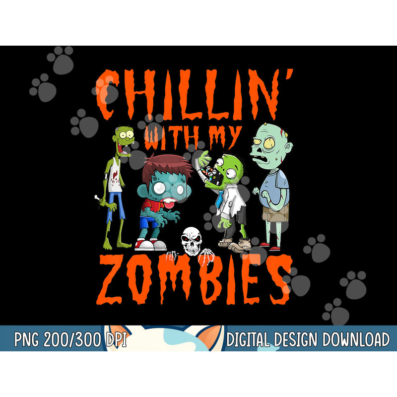 Kids Chillin With My Zombies Halloween Funny Zombie Boys png, sublimation copy.jpg