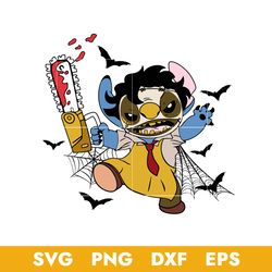 stitch leatherface svg, leatherface svg, stitch halloween svg, png dxf eps digital file