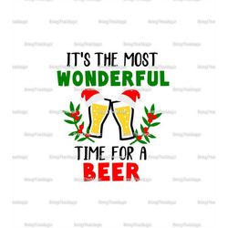 it's the most wonderful time for a beer, christmas tshirt design, funny christmas, xmas, party, adult, matching couple,