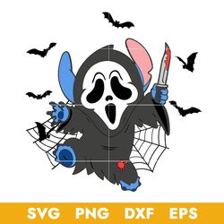stitch ghostface svg, ghostface svg, stitch halloween svg, png dxf eps digital file