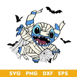 Stitch Mummy Svg, Mummy Svg, Stitch Halloween Svg, Png Dxf Eps Digital File
