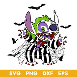 Stitch Beetlejuice Svg, Beetlejuice Svg, Stitch Halloween Svg, Png Dxf Eps Digital File