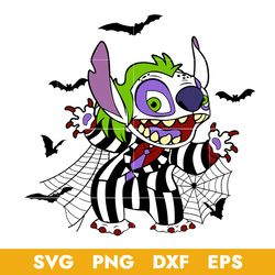 stitch beetlejuice svg, beetlejuice svg, stitch halloween svg, png dxf eps digital file