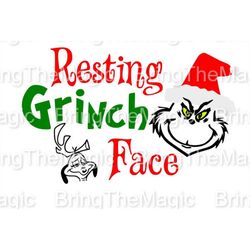 resting face svg, christmas tshirt design, xmas svg, christmas party, gift bag, decal, - svg, dxf, png, pdf