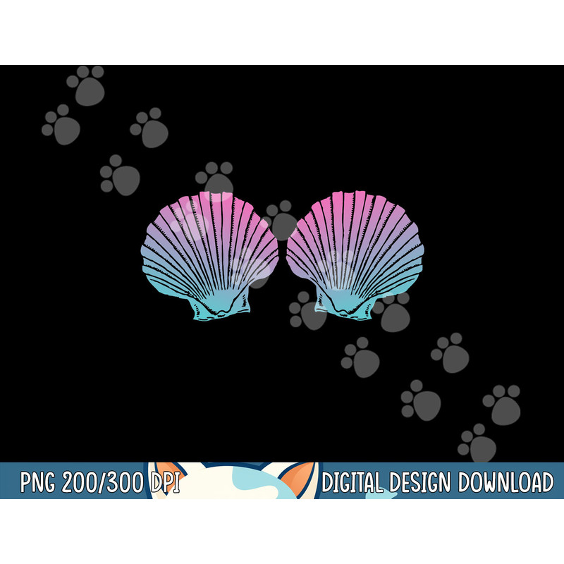 Kids Mermaid Shell Costume - Halloween Mermaid Seashell Party png, sublimation copy.jpg