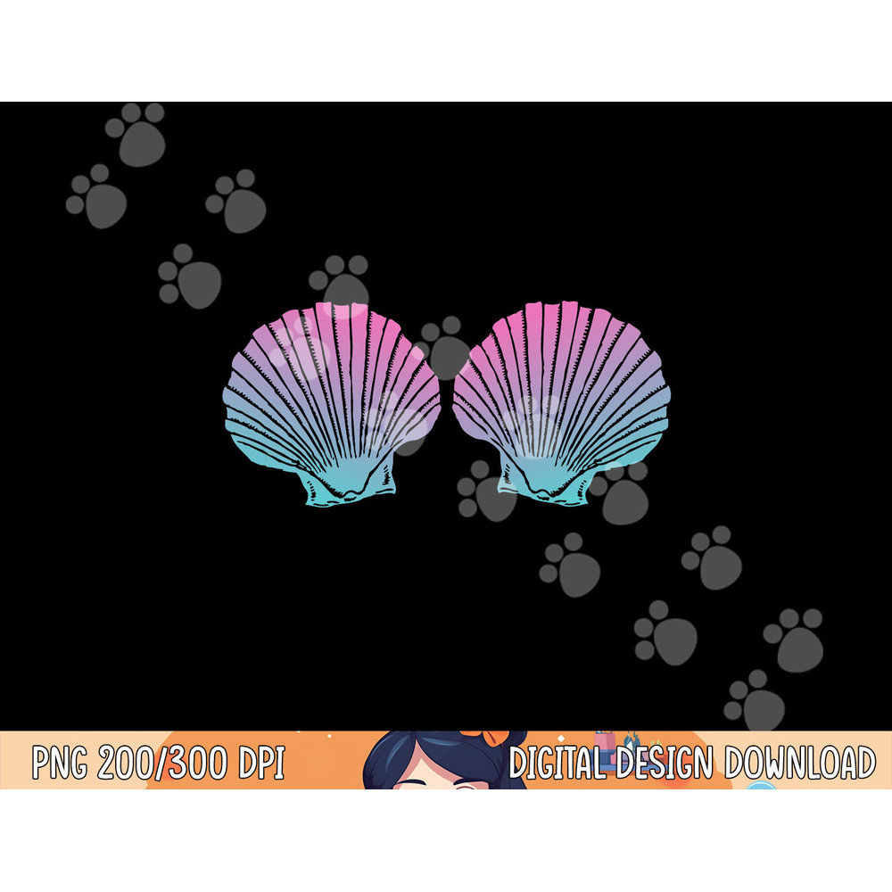 Kids Mermaid Shell Costume - Halloween Mermaid Seashell Party png, sublimation copy.jpg