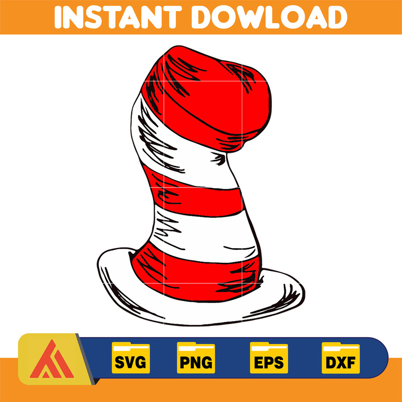 Dr.Suess Svg, Dxf, Png, Dr.Suess book Png, Dr. Suess Png, Sublimation, Cat in the Hat cricut, Instant Download (21).jpg