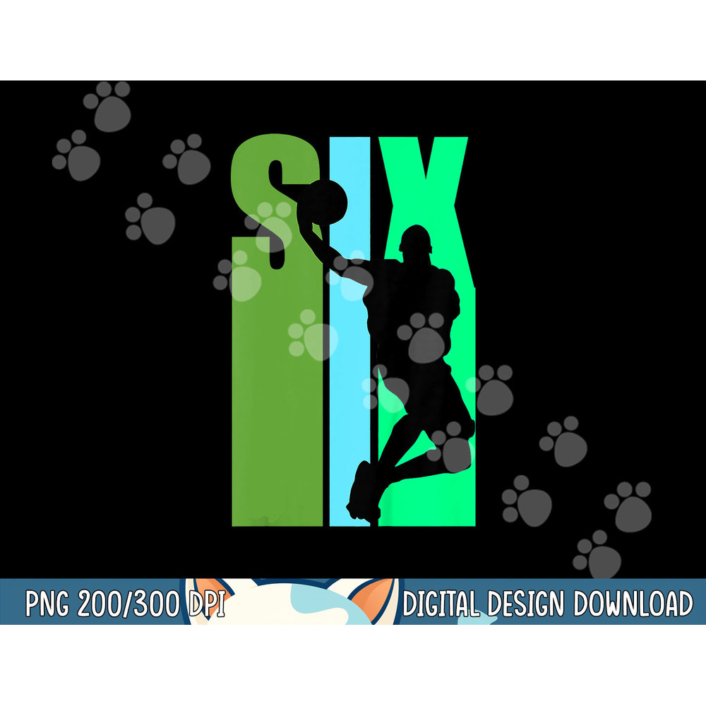 Kids Retro Boys Basketball Birthday 6th Birthday Ball 6 Youth  png, sublimation copy.jpg