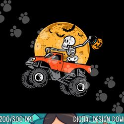 kids skeleton monster truck moon candy toddler boys halloween kid png, sublimation copy