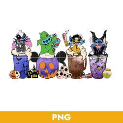 Stitch Horror Coffee Halloween Png, Stitch Horror Svg, Halloween Coffee Png, Halloween Png, BB25070309