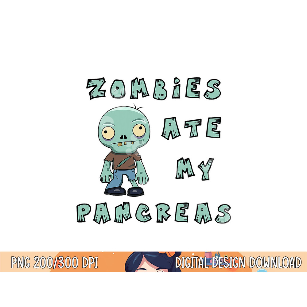 Kids Type 1 Diabetes Halloween Shirt - Zombies Ate Pancreas png, sublimation copy.jpg