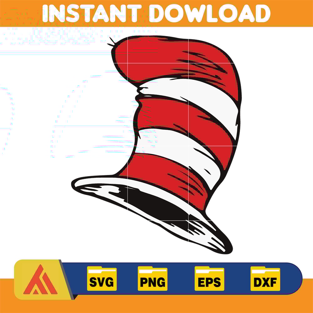 Dr.Suess Svg, Dxf, Png, Dr.Suess book Png, Dr. Suess Png, Sublimation, Cat in the Hat cricut, Instant Download (71).jpg
