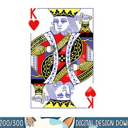 king of hearts royal flush costume halloween playing cards png, sublimation copy