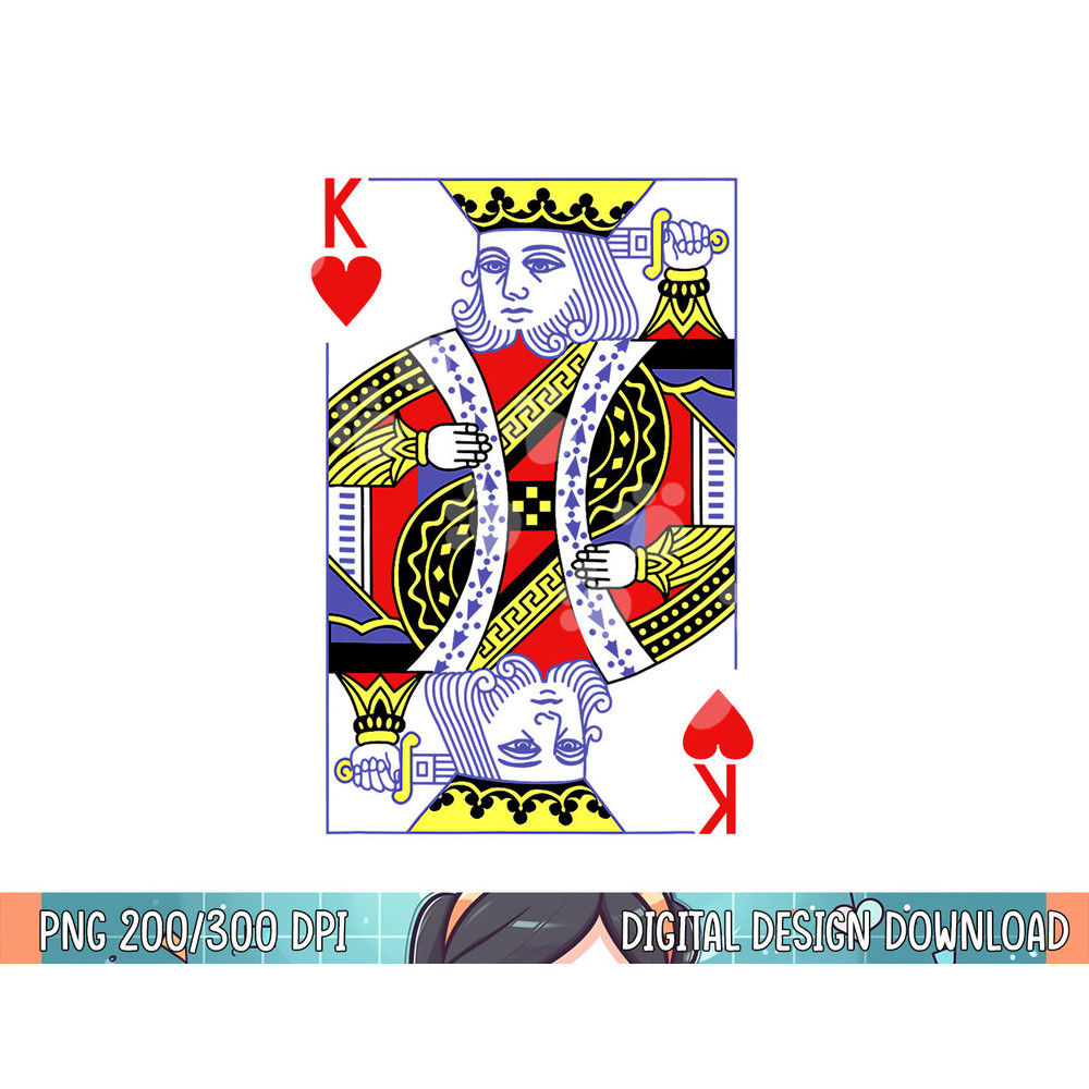 King Of Hearts Royal Flush Costume Halloween Playing Cards png, sublimation.jpg