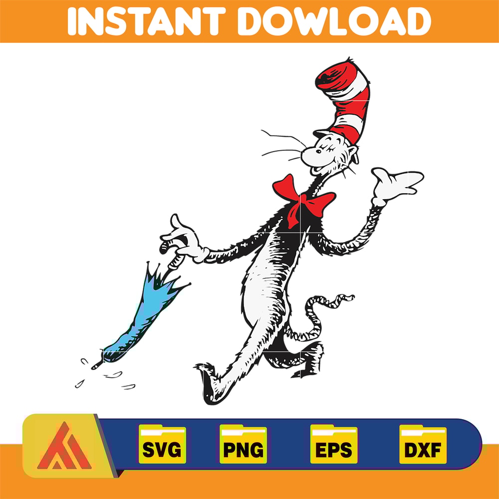 Dr.Suess Svg, Dxf, Png, Dr.Suess book Png, Dr. Suess Png, Sublimation, Cat in the Hat cricut, Instant Download (137).jpg