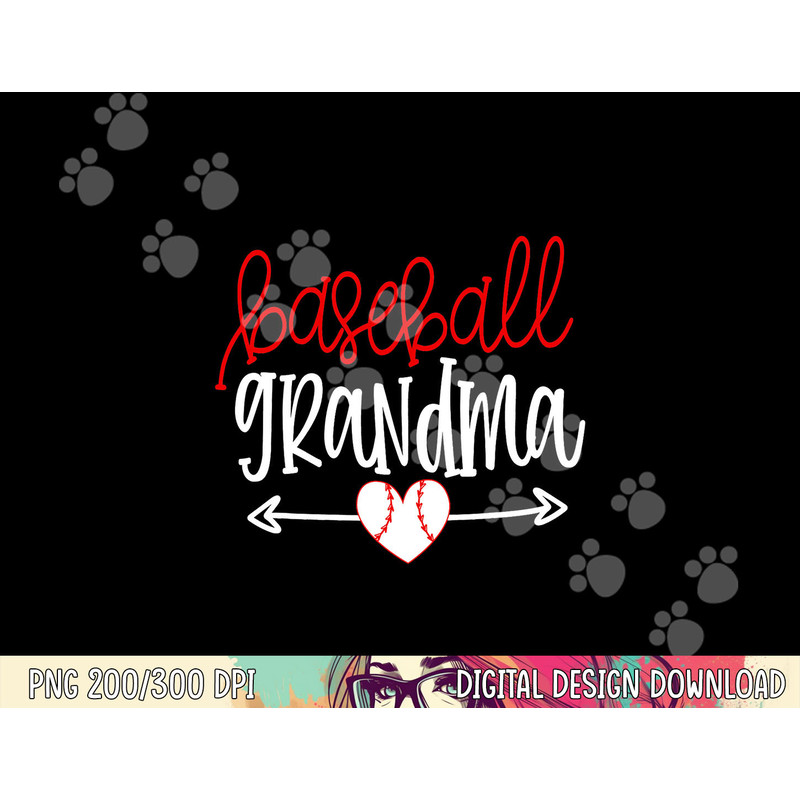 Baseball Grandma Shirt from Grandson Arrow Cute Heart Game png, sublimation copy.jpg