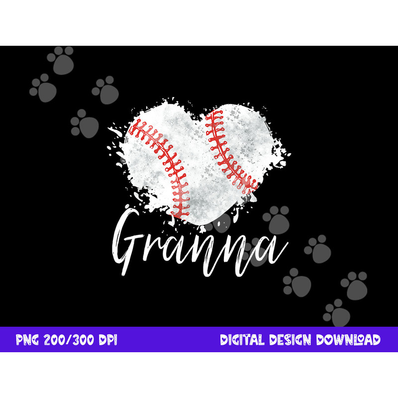 Baseball Granna png, sublimation Baseball Love Heart copy.jpg