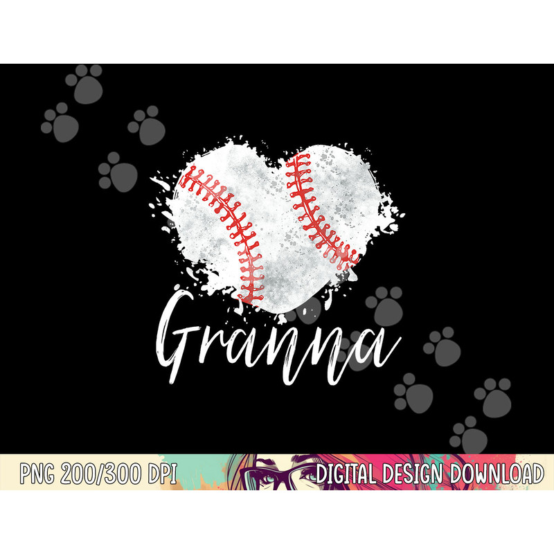 Baseball Granna png, sublimation Baseball Love Heart copy.jpg
