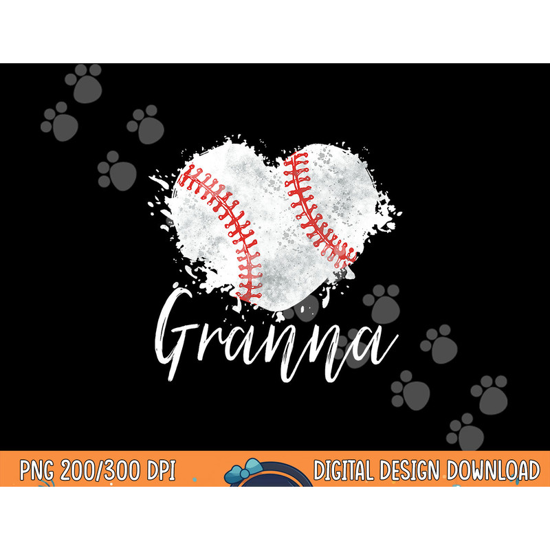 Baseball Granna png, sublimation Baseball Love Heart copy.jpg
