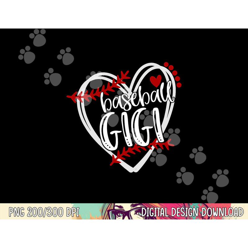 Baseball Heart GIGI Shirt Grandma Tshirt Trendy png, sublimation copy.jpg