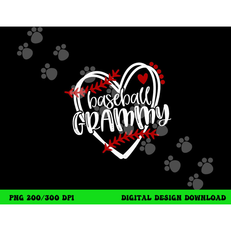 Baseball Heart GRAMMY Shirt Grandma Tshirt Women copy.jpg