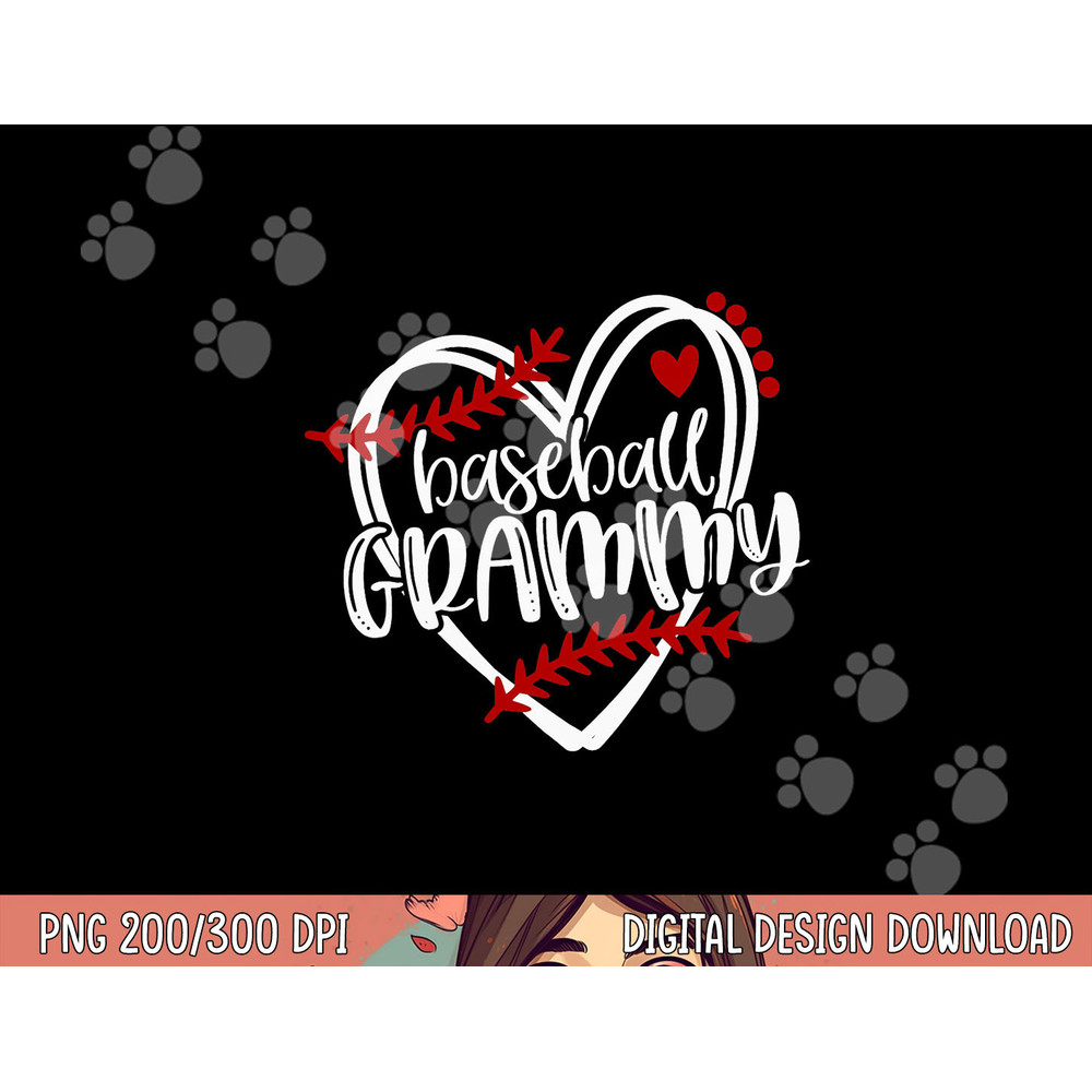Baseball Heart GRAMMY Shirt Grandma Tshirt Women copy.jpg
