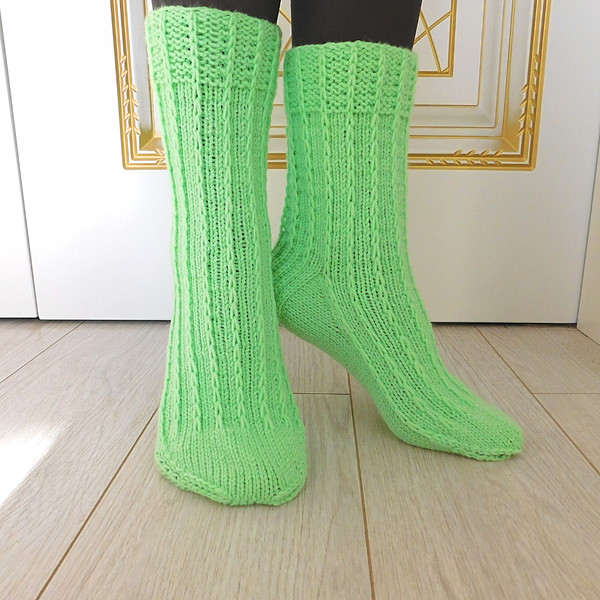 Knitting Pattern Socks, Women Socks Pattern PDF, Easy Pattern, Beginner Knitting Pattern.jpg