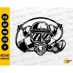 scuba diver skull svg | diving svg | dive gear skeleton underwater ocean sea | cutting files cuttable clipart vector dig