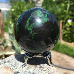 Uvarovite Ball 52 mm Uvarovite Garnet Mineral Sphere Rare Crystal by UralMountansFinds