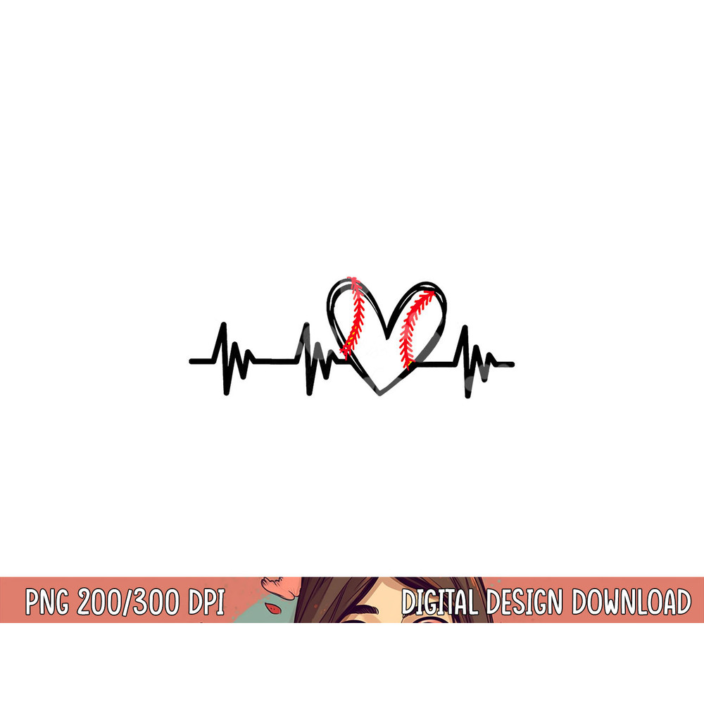 Baseball Heartbeat Love for Women Teen Girls Tween png, sublimation copy.jpg