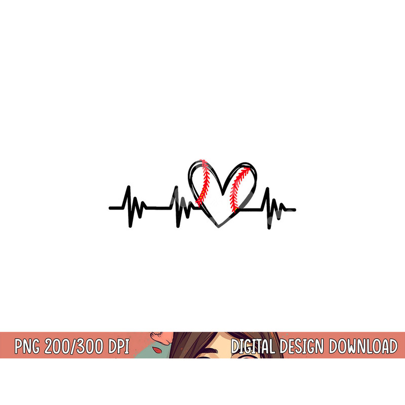 Baseball Heartbeat Love for Women Teen Girls Tween png, sublimation copy.jpg