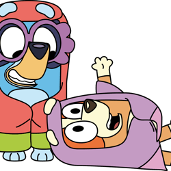 granny rita and janet svg, bluey svg, cartoon svg, dog clipart, bluey heeler svg, instant download