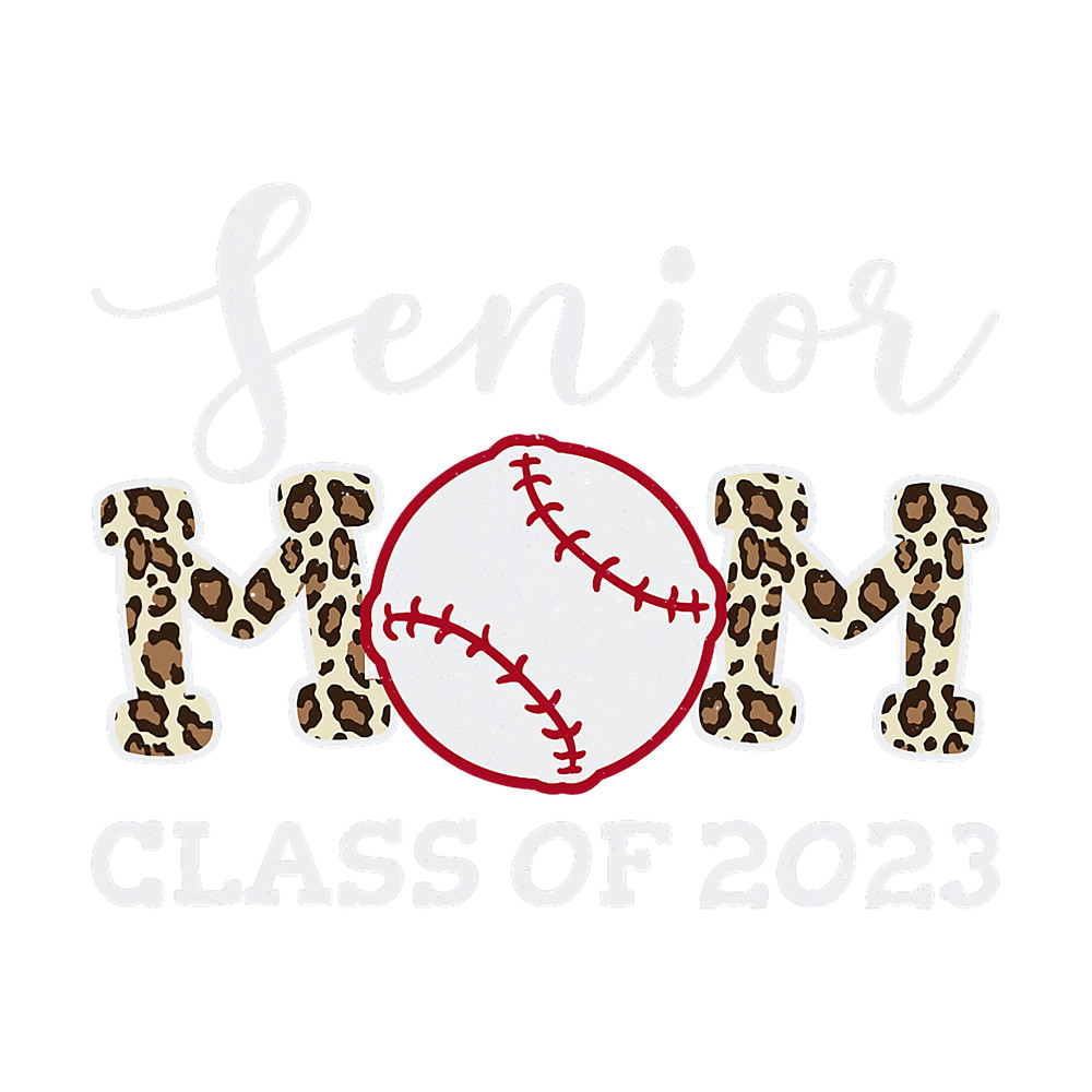 Leopard Pattern Baseball Senior Mom Class of 2023 png, sublimation.png