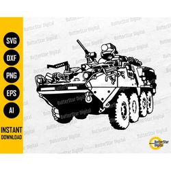 Stryker SVG | Military Truck SVG | Infantry Personnel Carrier | Cricut Silhouette Cameo Cutting File Cuttable Clipart Di