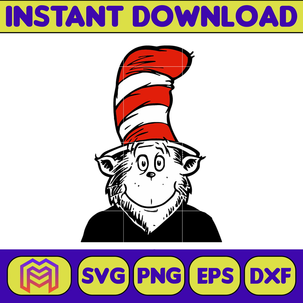 Dr.Suess Svg, Dxf, Png, Dr.Suess book Png, Dr. Suess Png, Sublimation, Cat in the Hat cricut, Instant Download (127).jpg