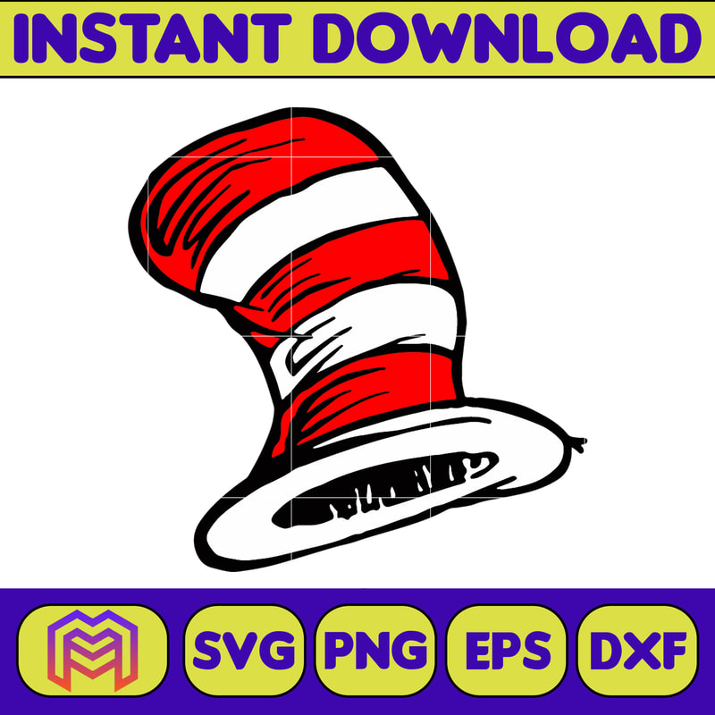 Dr.Suess Svg, Dxf, Png, Dr.Suess book Png, Dr. Suess Png, Sublimation, Cat in the Hat cricut, Instant Download (130).jpg