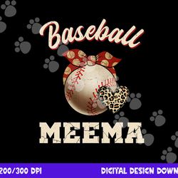 baseball meema bandana leopard heart fans mother s day png, sublimation copy